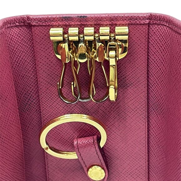 PRADA - Pink Leather Key Case 175-053125 - Picture 4 of 5